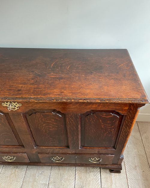 ANTIQUE OAK MULE CHEST - ADDITIONAL PHOTO 7