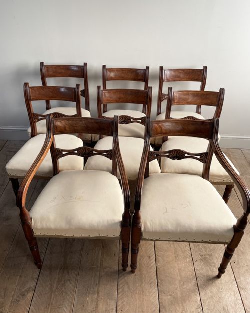FINE SET OF EIGHT REGENCY MAHOGANY CHAIRS - ADDITIONAL PHOTO 1
