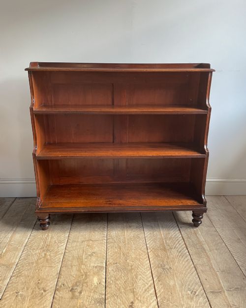 GEORGIAN MAHOGANY WATERFALL BOOKCASE - ADDITIONAL PHOTO 2