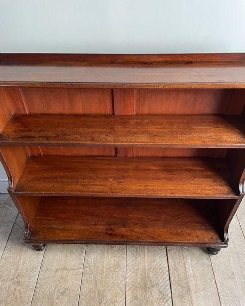 GEORGIAN MAHOGANY WATERFALL BOOKCASE - ADDITIONAL PHOTO 4