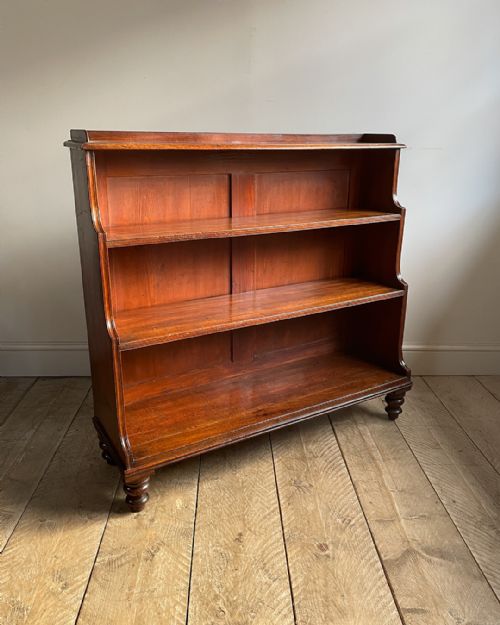 GEORGIAN MAHOGANY WATERFALL BOOKCASE - ADDITIONAL PHOTO 5