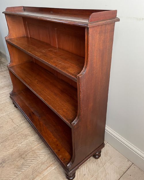 GEORGIAN MAHOGANY WATERFALL BOOKCASE - ADDITIONAL PHOTO 6