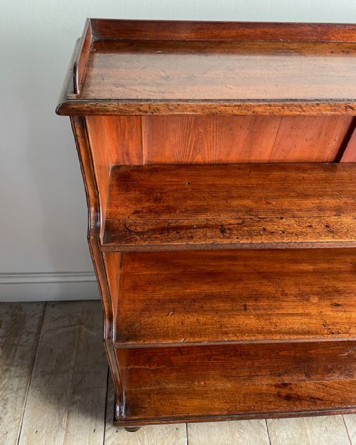 GEORGIAN MAHOGANY WATERFALL BOOKCASE - ADDITIONAL PHOTO 7