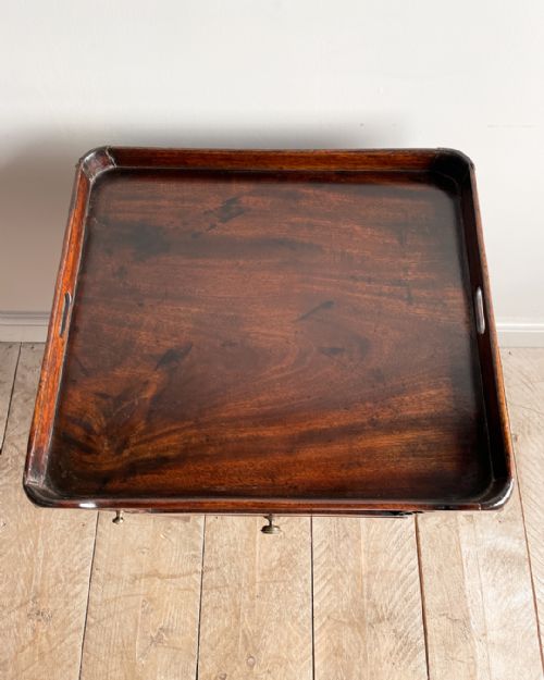 GEORGIAN MAHOGANY TRAY TOP POT CUPBOARD - ADDITIONAL PHOTO 5