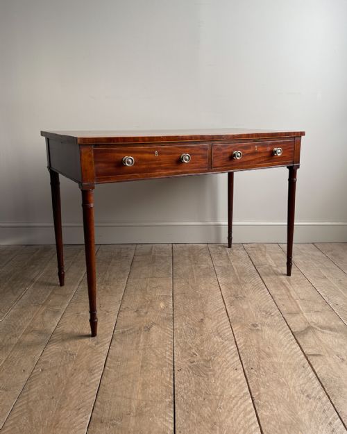 elegant mahogany two drawer side table - CATEGORY: ANTIQUE TABLES - DATED 19TH CENTURY