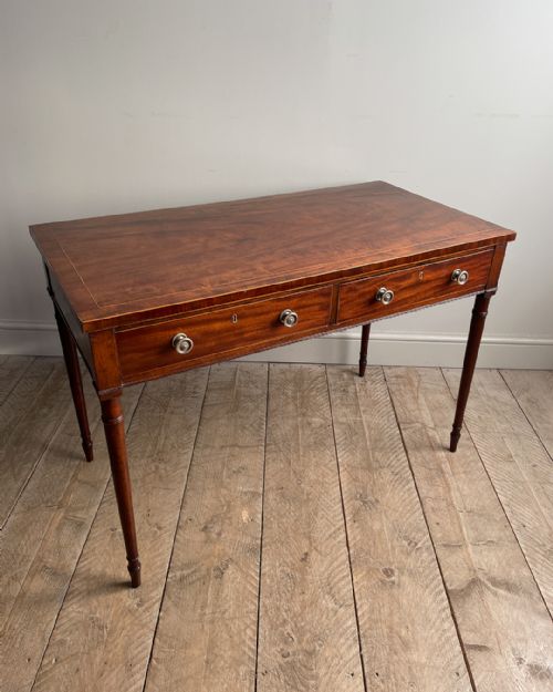 ELEGANT MAHOGANY TWO DRAWER SIDE TABLE - ADDITIONAL PHOTO 1