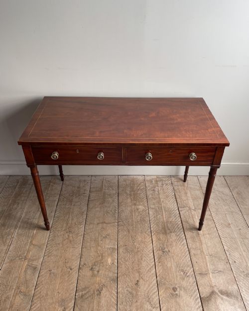 ELEGANT MAHOGANY TWO DRAWER SIDE TABLE - ADDITIONAL PHOTO 4