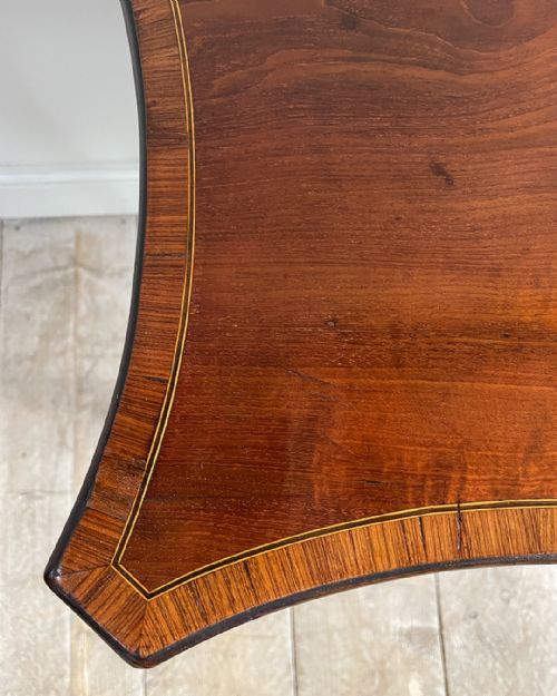 EXCEPTIONALLY FINE MAHOGANY SERPENTINE CARD TABLE - ADDITIONAL PHOTO 4