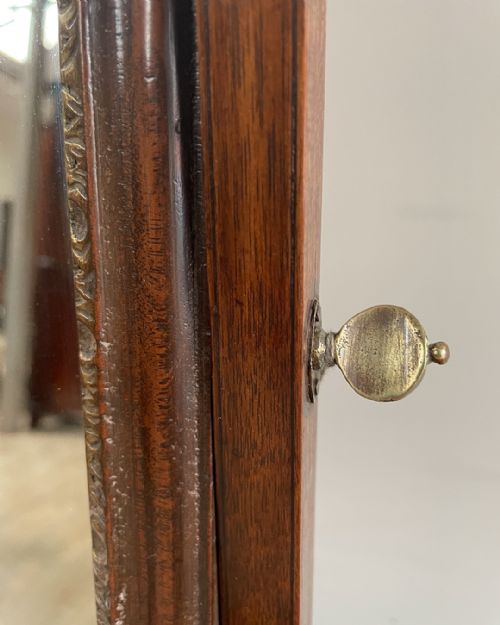 GEORGIAN MAHOGANY SERPENTINE TOILET MIRROR - ADDITIONAL PHOTO 8