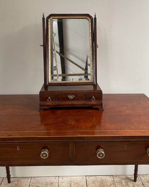 GEORGE III MAHOGANY TOILET MIRROR - ADDITIONAL PHOTO 2