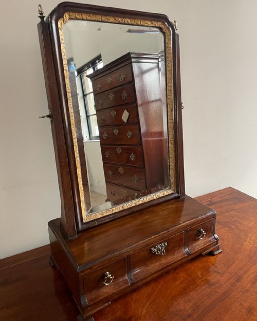 GEORGE III MAHOGANY TOILET MIRROR - ADDITIONAL PHOTO 3