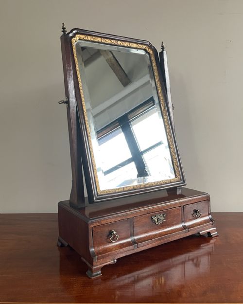 GEORGE III MAHOGANY TOILET MIRROR - ADDITIONAL PHOTO 4