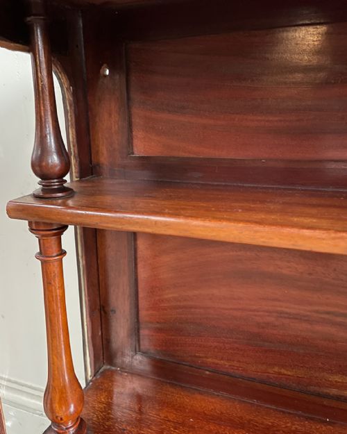 PAIR OF GLAZED MAHOGANY WALL HANGING CUPBOARDS - ADDITIONAL PHOTO 9