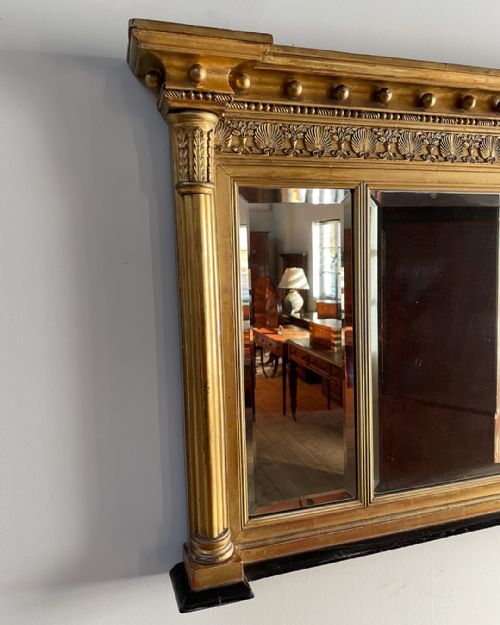REGENCY GILT OVERMANTEL MIRROR - ADDITIONAL PHOTO 3