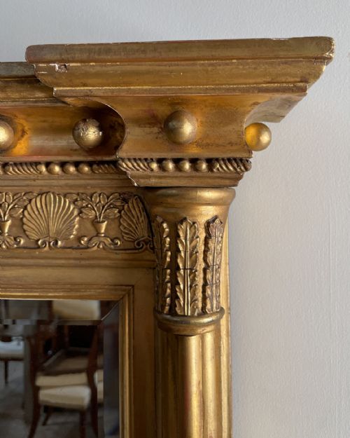 REGENCY GILT OVERMANTEL MIRROR - ADDITIONAL PHOTO 4
