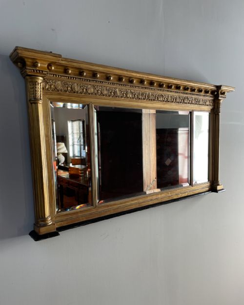 REGENCY GILT OVERMANTEL MIRROR - ADDITIONAL PHOTO 6
