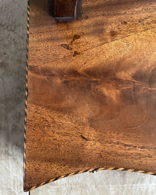 LOVELY GEORGIAN MAHOGANY SERPENTINE TOILET MIRROR - ADDITIONAL PHOTO 8