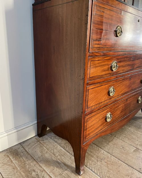 FINE GEORGIAN MAHOGANY SECRETAIRE BOOKCASE - ADDITIONAL PHOTO 7