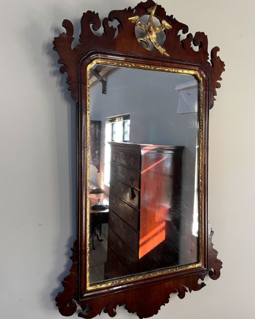 GEORGIAN MAHOGANY FRET MIRROR - ADDITIONAL PHOTO 1