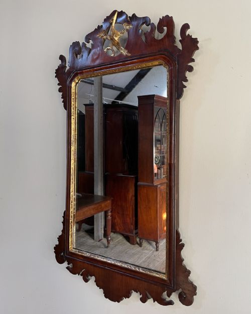 GEORGIAN MAHOGANY FRET MIRROR - ADDITIONAL PHOTO 2