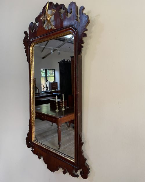 GEORGIAN MAHOGANY FRET MIRROR - ADDITIONAL PHOTO 4