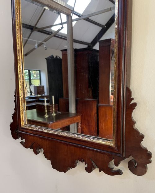 GEORGIAN MAHOGANY FRET MIRROR - ADDITIONAL PHOTO 5