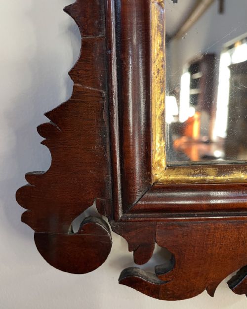 GEORGIAN MAHOGANY FRET MIRROR - ADDITIONAL PHOTO 7