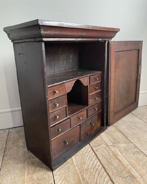 LOVELY EARLY OAK SPICE CUPBOARD - ADDITIONAL PHOTO 6