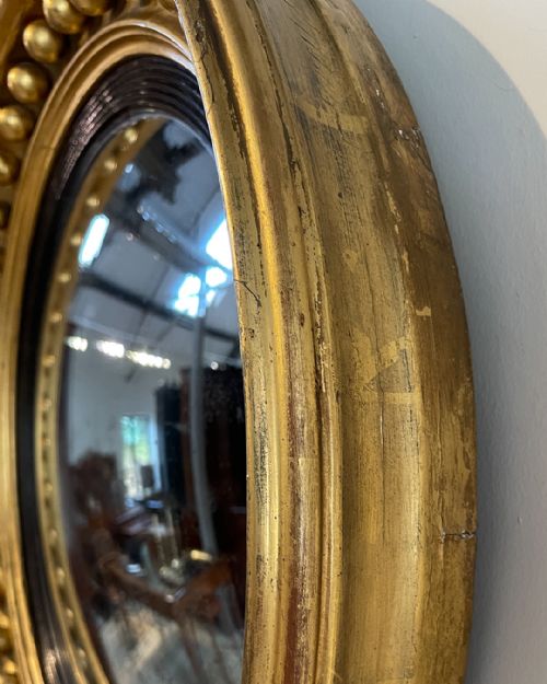 FINE EARLY 19TH CENTURY GILT CONVEX MIRROR - ADDITIONAL PHOTO 6