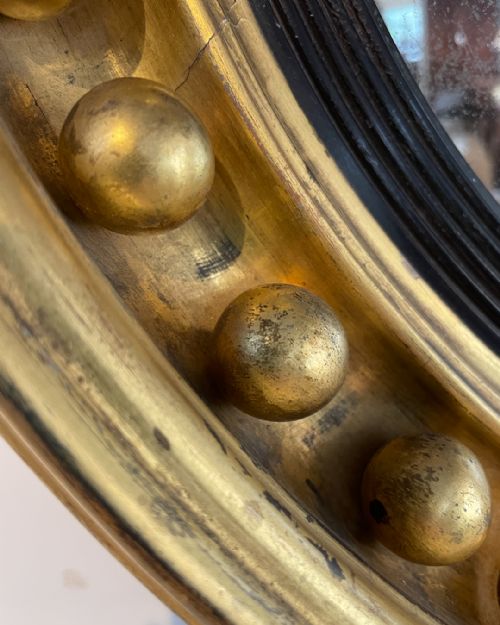 FINE EARLY 19TH CENTURY GILT CONVEX MIRROR - ADDITIONAL PHOTO 7