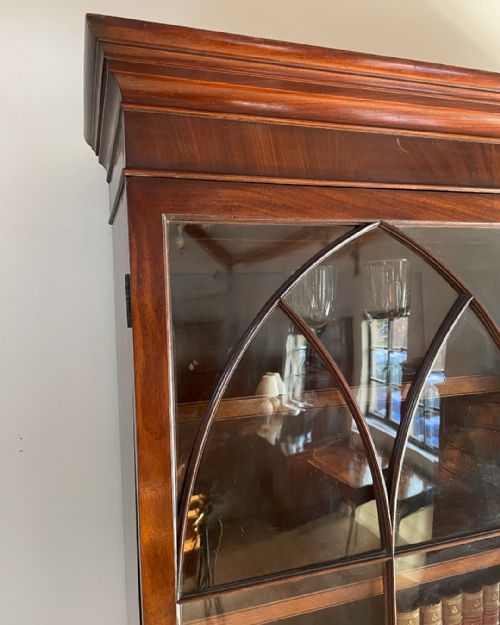 FINE QUALITY EARLY 19TH CENTURY MAHOGANY BOOKCASE CABINET - ADDITIONAL PHOTO 2