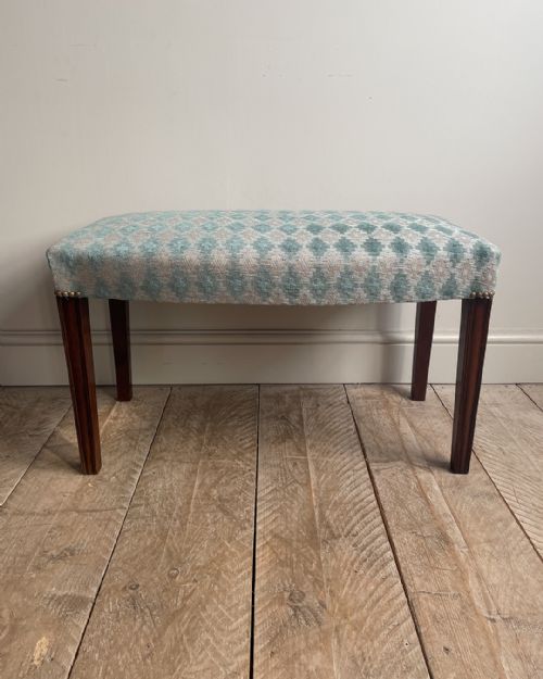 LOVELY GEORGIAN MAHOGANY STOOL - ADDITIONAL PHOTO 3