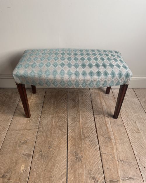 LOVELY GEORGIAN MAHOGANY STOOL - ADDITIONAL PHOTO 4