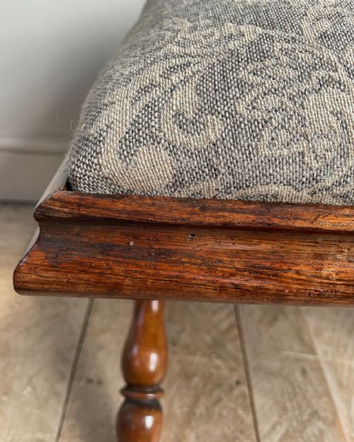 WILLIAM IV ROSEWOOD X FRAME STOOL - ADDITIONAL PHOTO 8