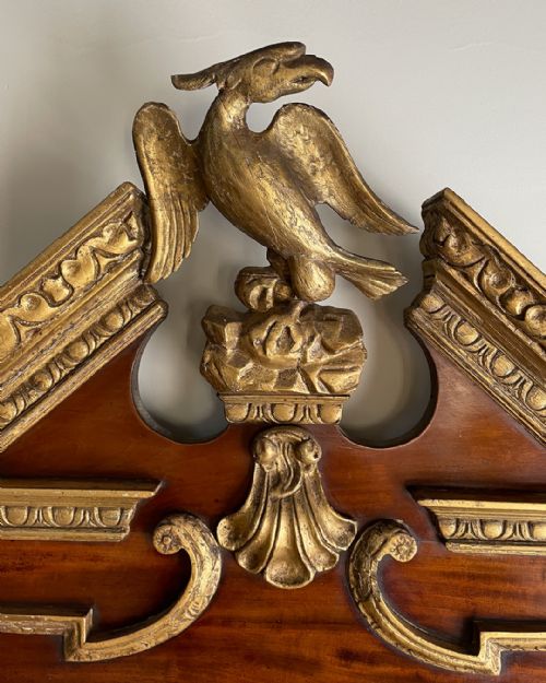SUPERB GEORGE II MAHOGANY AND PARCEL GILT MIRROR - ADDITIONAL PHOTO 3