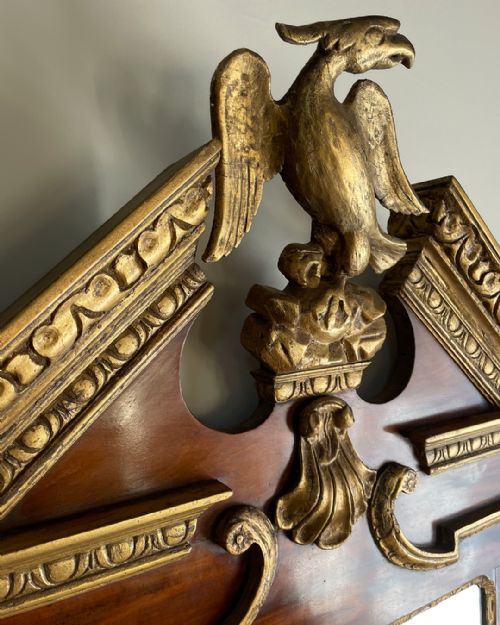 SUPERB GEORGE II MAHOGANY AND PARCEL GILT MIRROR - ADDITIONAL PHOTO 4