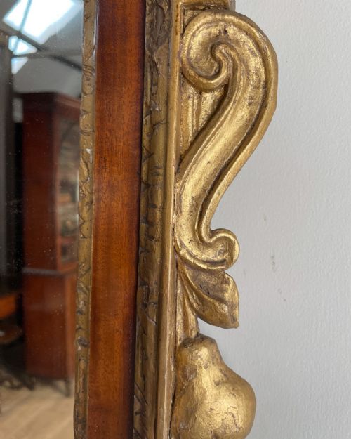 SUPERB GEORGE II MAHOGANY AND PARCEL GILT MIRROR - ADDITIONAL PHOTO 6