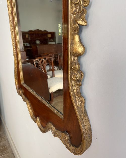 SUPERB GEORGE II MAHOGANY AND PARCEL GILT MIRROR - ADDITIONAL PHOTO 8