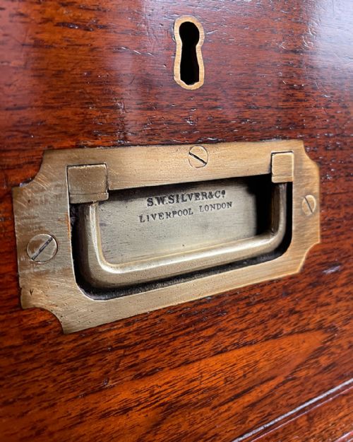 EARLY 19TH CENTURY TEAK CAMPAIGN CHEST - ADDITIONAL PHOTO 5