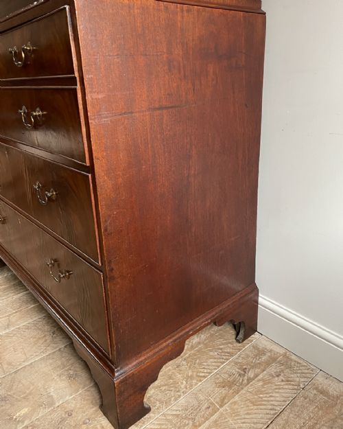 LOVELY GEORGIAN MAHOGANY SECRETAIRE CABINET - ADDITIONAL PHOTO 5
