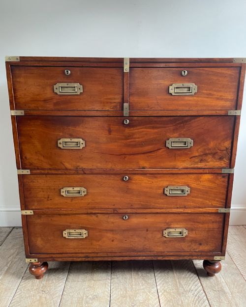 19TH CENTURY MAHOGANY CAMPAIGN CHEST - ADDITIONAL PHOTO 3