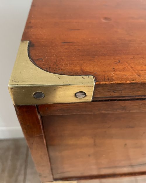 19TH CENTURY MAHOGANY CAMPAIGN CHEST - ADDITIONAL PHOTO 8