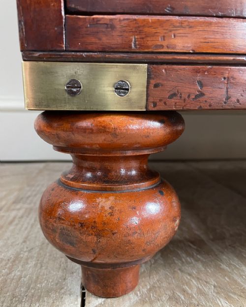 19TH CENTURY MAHOGANY CAMPAIGN CHEST - ADDITIONAL PHOTO 9