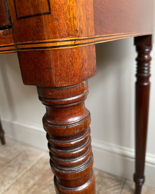 EARLY 19TH CENTURY MAHOGANY BOWFRONT DRESSING TABLE - ADDITIONAL PHOTO 7