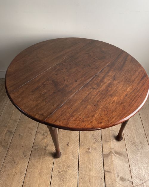 LOVELY GEORGIAN MAHOGANY OVAL DROP LEAF DINING TABLE - ADDITIONAL PHOTO 1