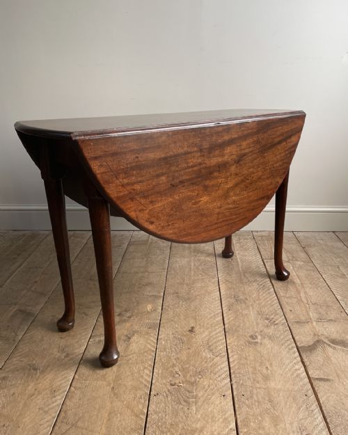 LOVELY GEORGIAN MAHOGANY OVAL DROP LEAF DINING TABLE - ADDITIONAL PHOTO 2