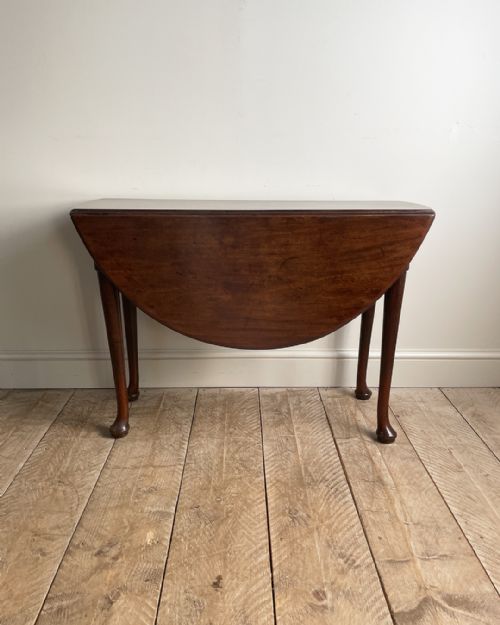 LOVELY GEORGIAN MAHOGANY OVAL DROP LEAF DINING TABLE - ADDITIONAL PHOTO 3