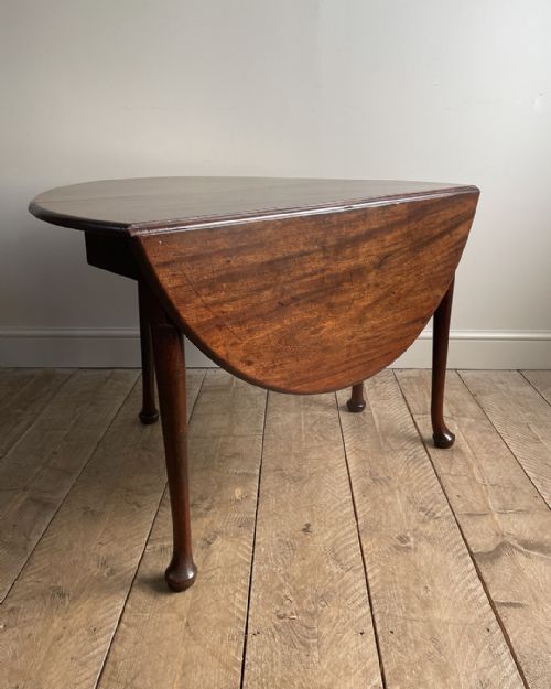 LOVELY GEORGIAN MAHOGANY OVAL DROP LEAF DINING TABLE - ADDITIONAL PHOTO 4
