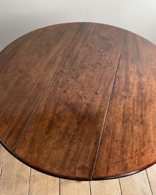 LOVELY GEORGIAN MAHOGANY OVAL DROP LEAF DINING TABLE - ADDITIONAL PHOTO 6