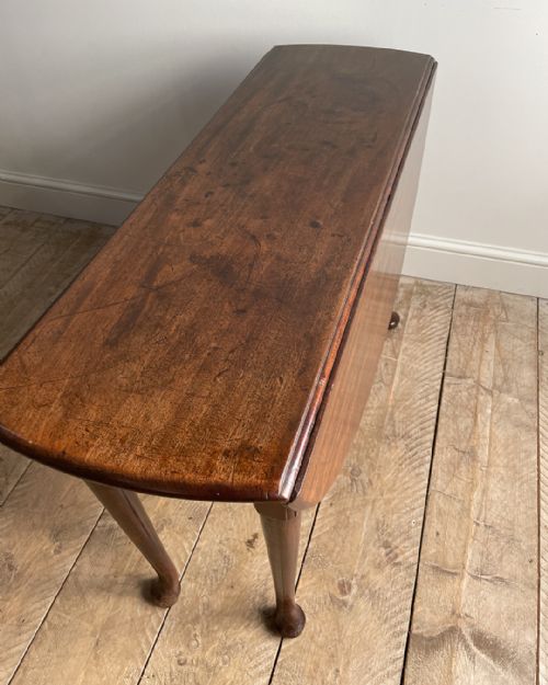 LOVELY GEORGIAN MAHOGANY OVAL DROP LEAF DINING TABLE - ADDITIONAL PHOTO 8